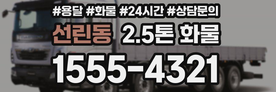 선린동 2.5톤 화물
