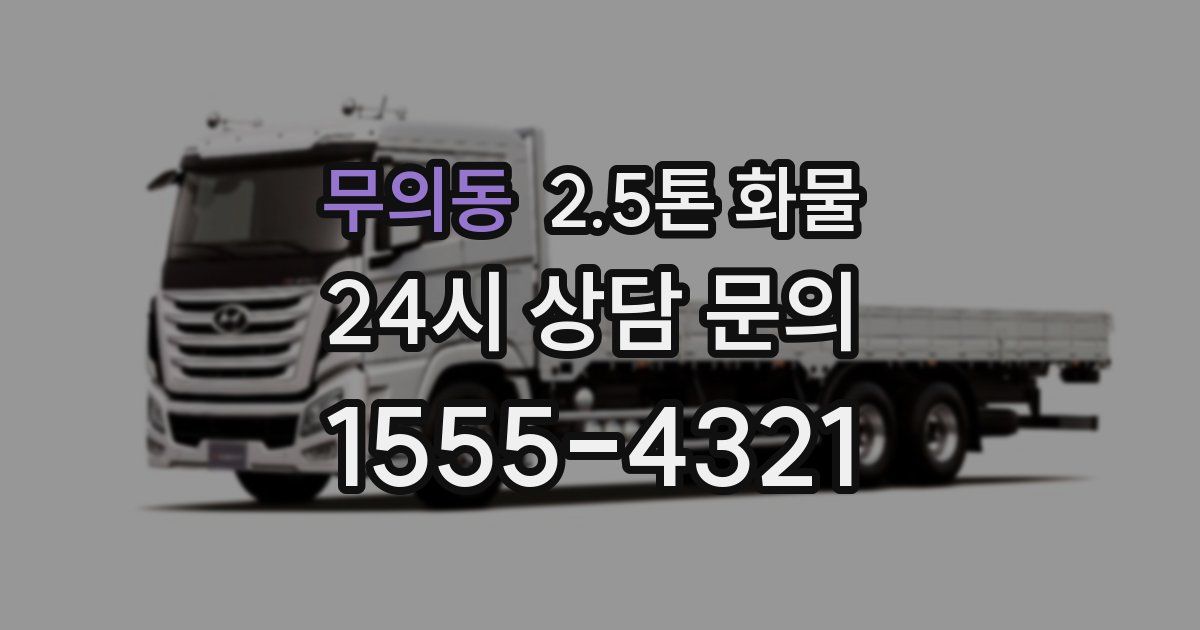 무의동 2.5톤 화물