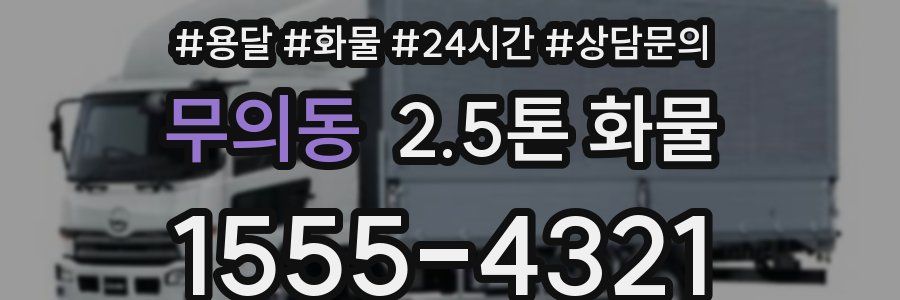 무의동 2.5톤 화물