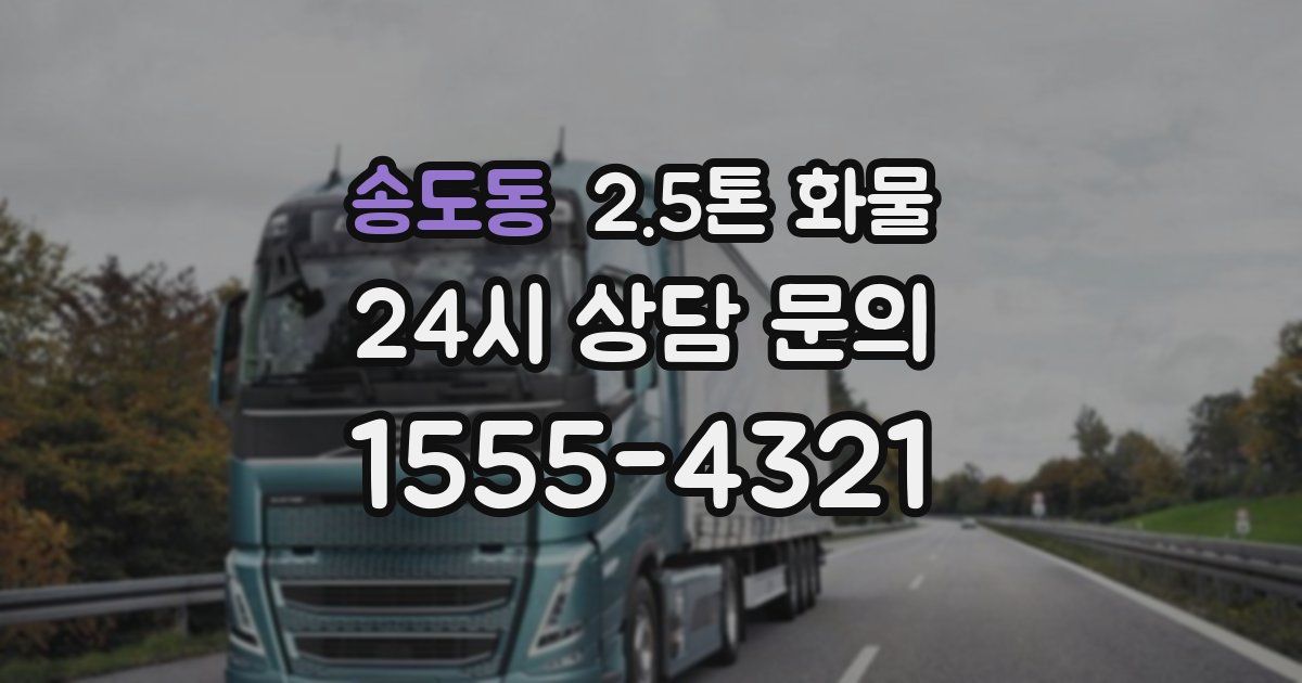 송도동 2.5톤 화물