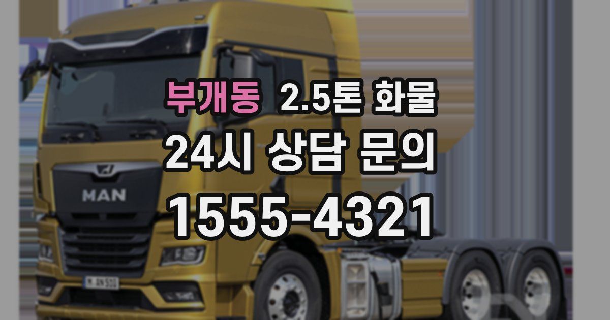 부개동 2.5톤 화물