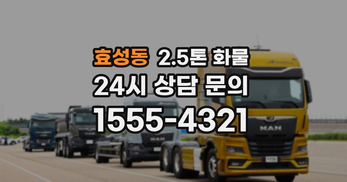 효성동 2.5톤 화물