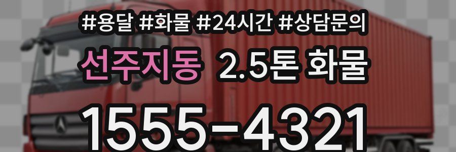 선주지동 2.5톤 화물