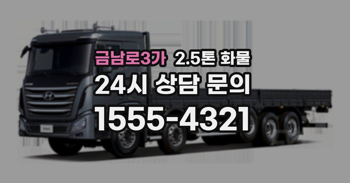 금남로3가 2.5톤 화물