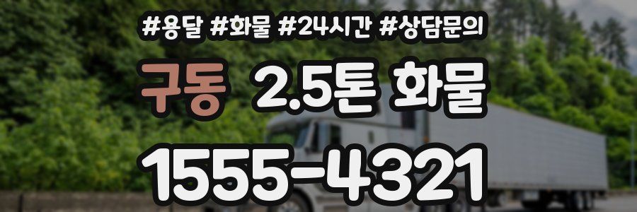 구동 2.5톤 화물