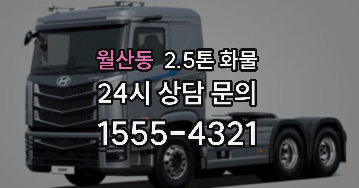 월산동 2.5톤 화물