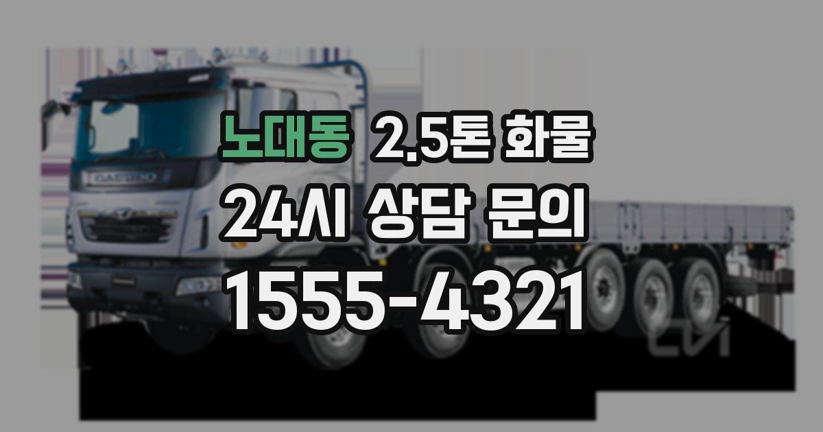 노대동 2.5톤 화물