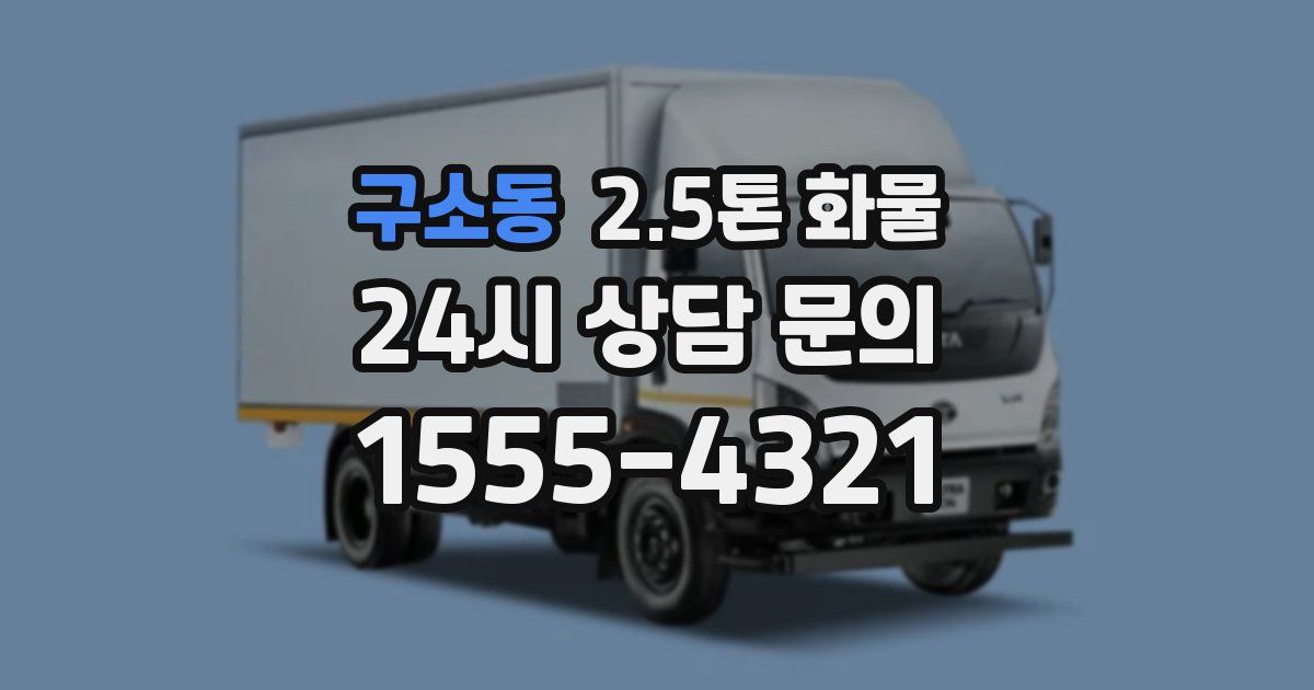 구소동 2.5톤 화물