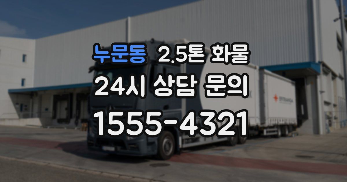 누문동 2.5톤 화물