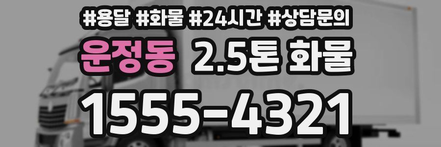 운정동 2.5톤 화물