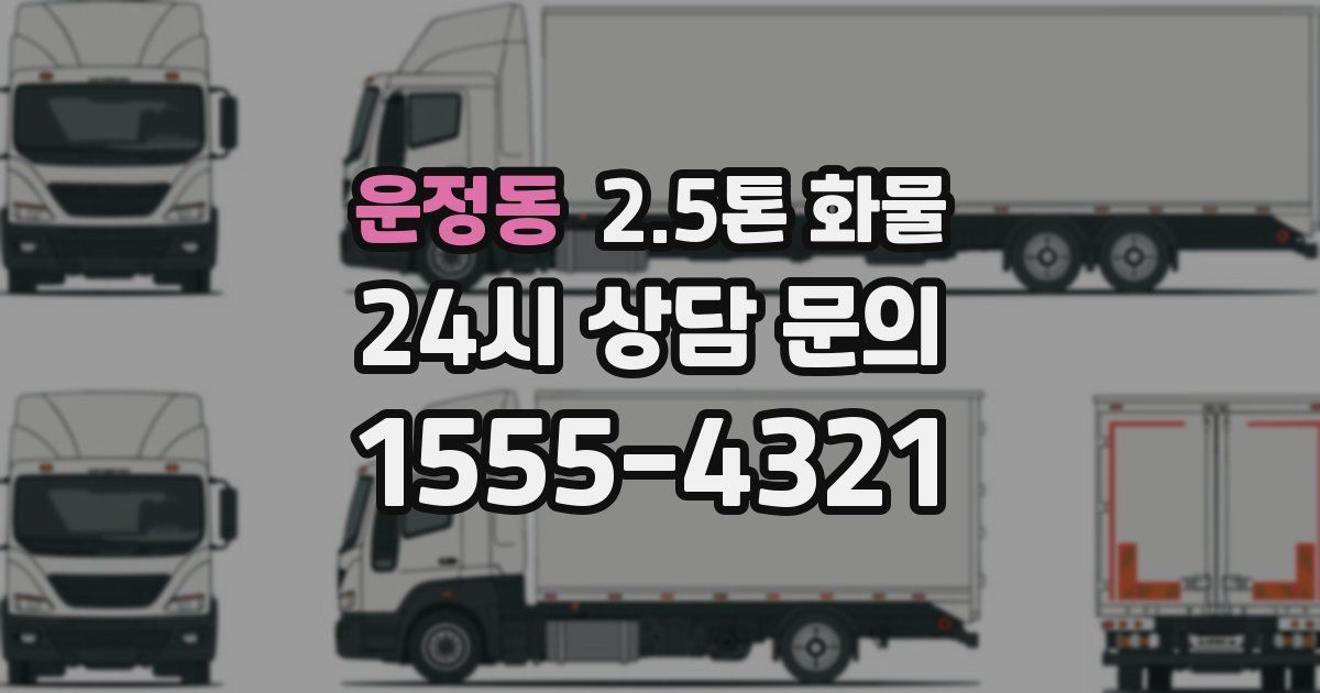 운정동 2.5톤 화물