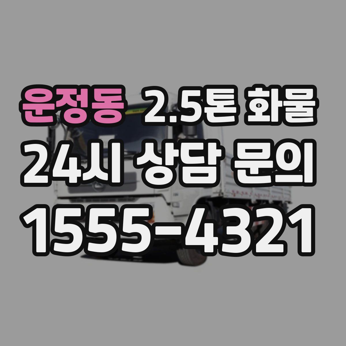 운정동 2.5톤 화물