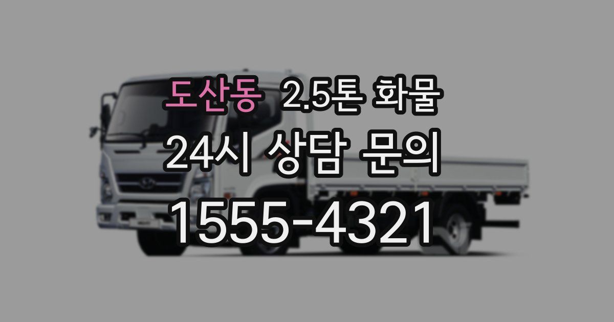 도산동 2.5톤 화물