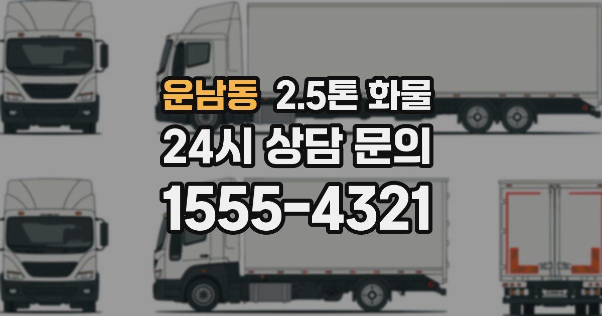 운남동 2.5톤 화물