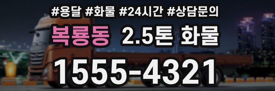 복룡동 2.5톤 화물
