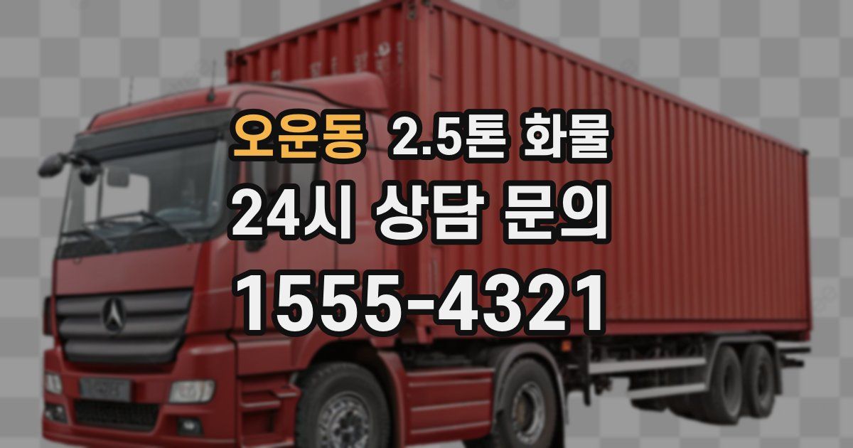 오운동 2.5톤 화물