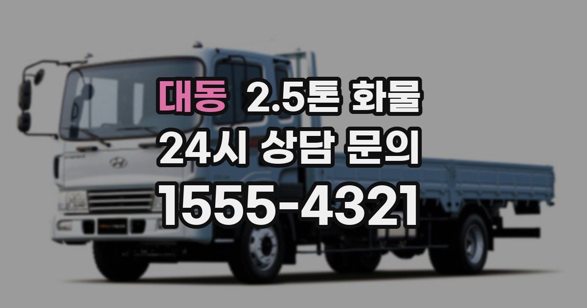 대동 2.5톤 화물
