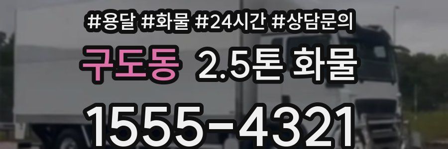 구도동 2.5톤 화물