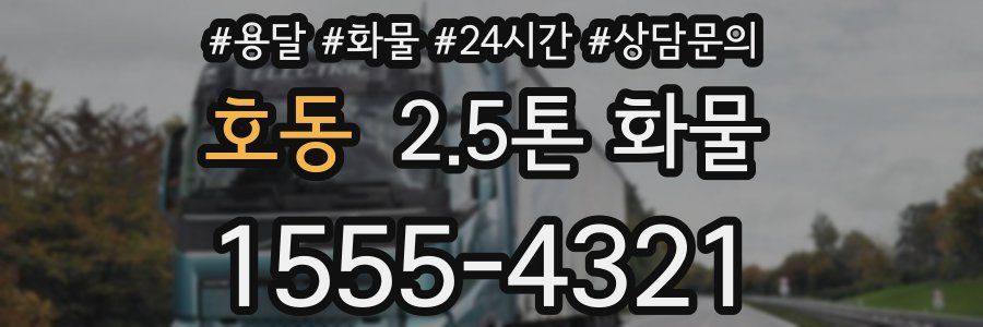 호동 2.5톤 화물