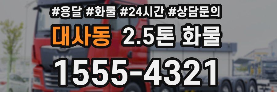 대사동 2.5톤 화물
