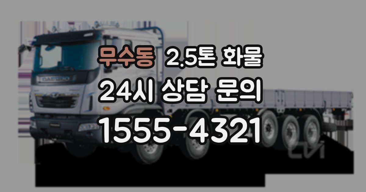 무수동 2.5톤 화물