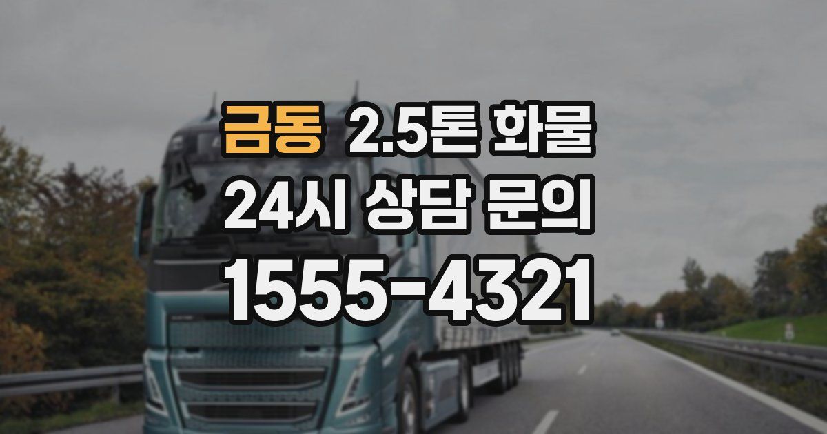 금동 2.5톤 화물