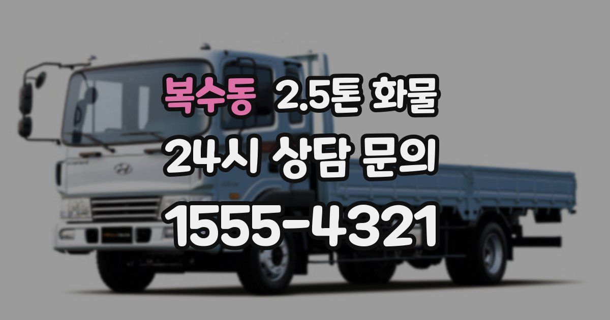 복수동 2.5톤 화물
