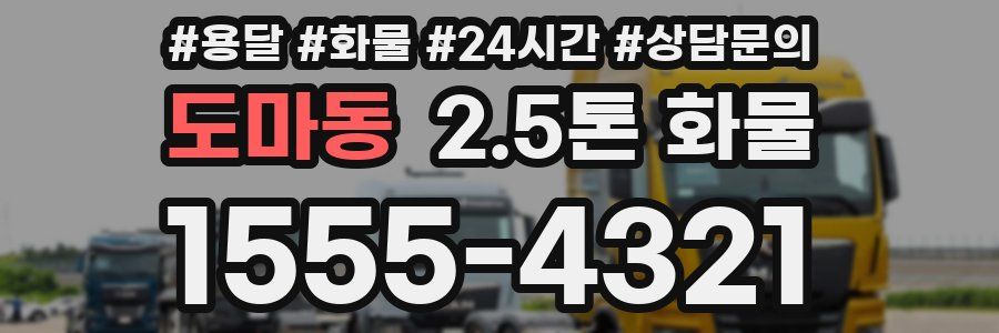 도마동 2.5톤 화물