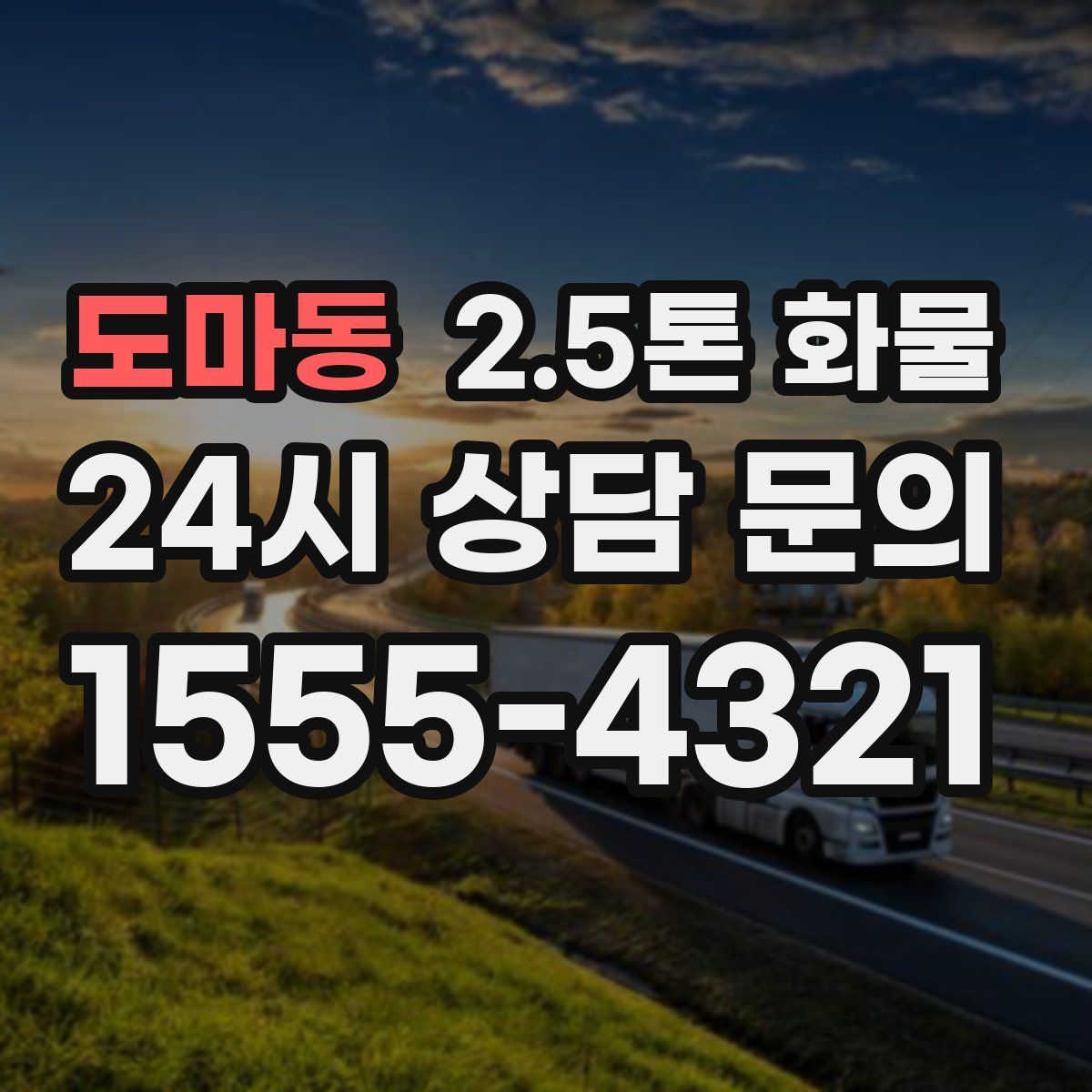 도마동 2.5톤 화물
