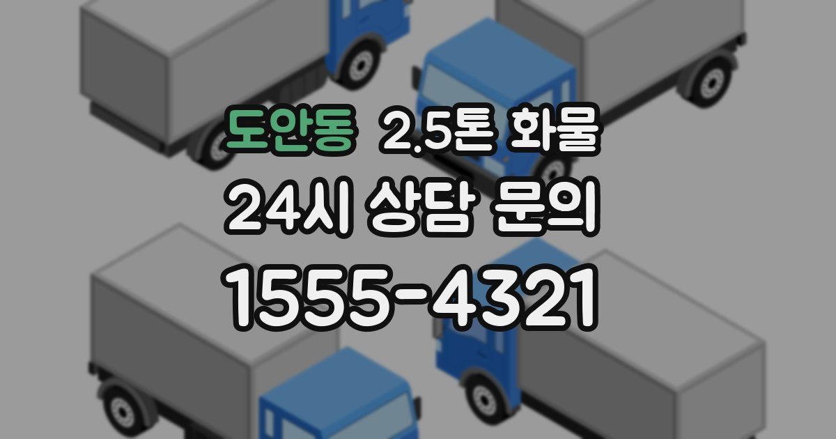 도안동 2.5톤 화물