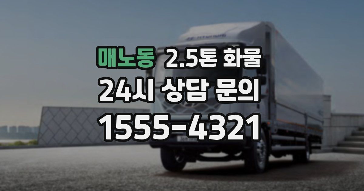 매노동 2.5톤 화물