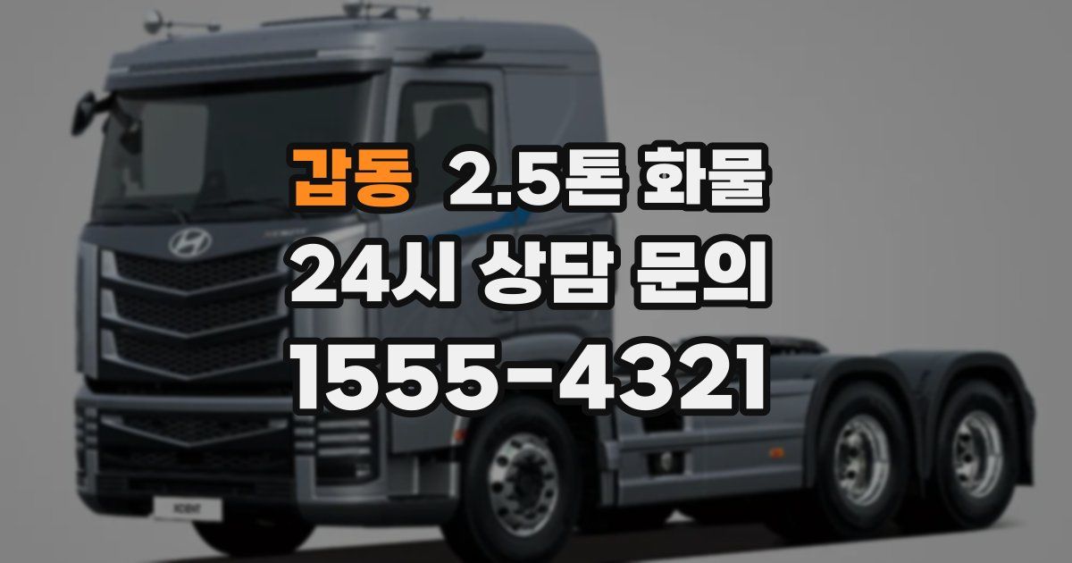 갑동 2.5톤 화물