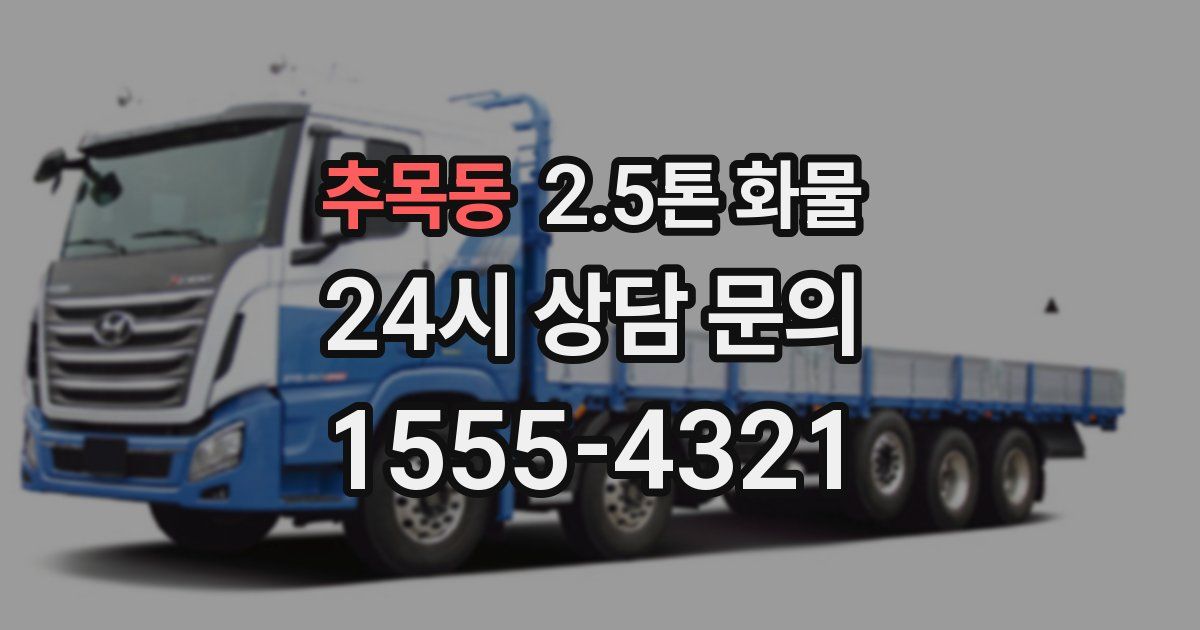 추목동 2.5톤 화물