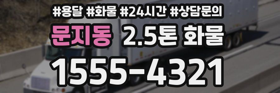 문지동 2.5톤 화물