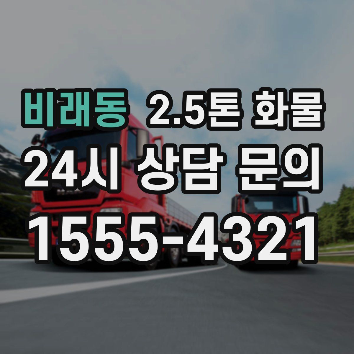 비래동 2.5톤 화물