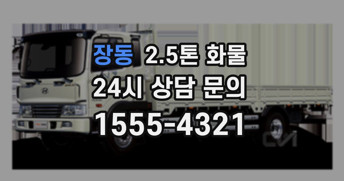장동 2.5톤 화물