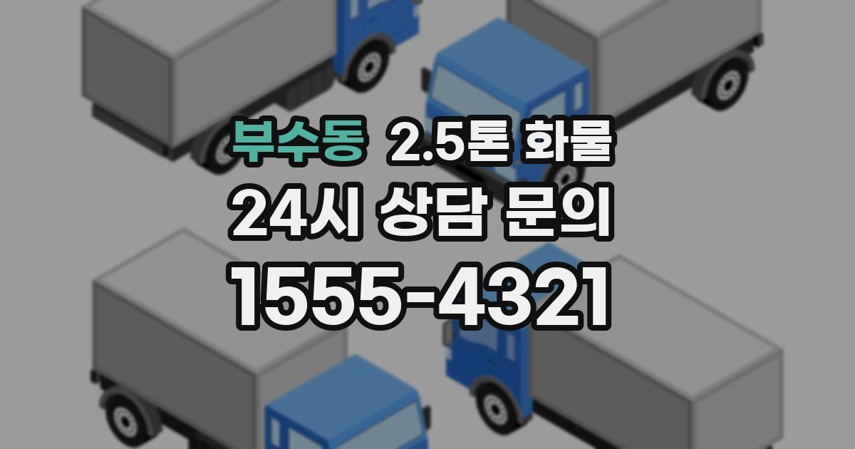 부수동 2.5톤 화물
