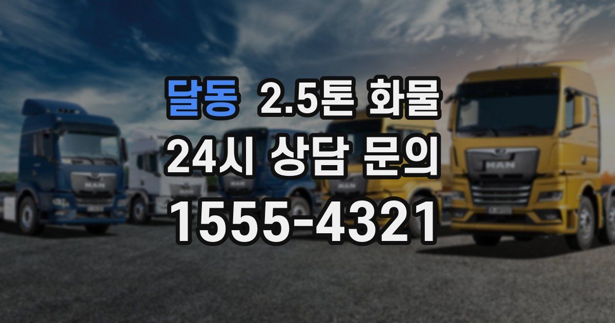 달동 2.5톤 화물