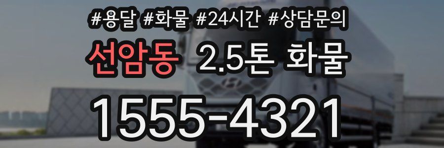 선암동 2.5톤 화물