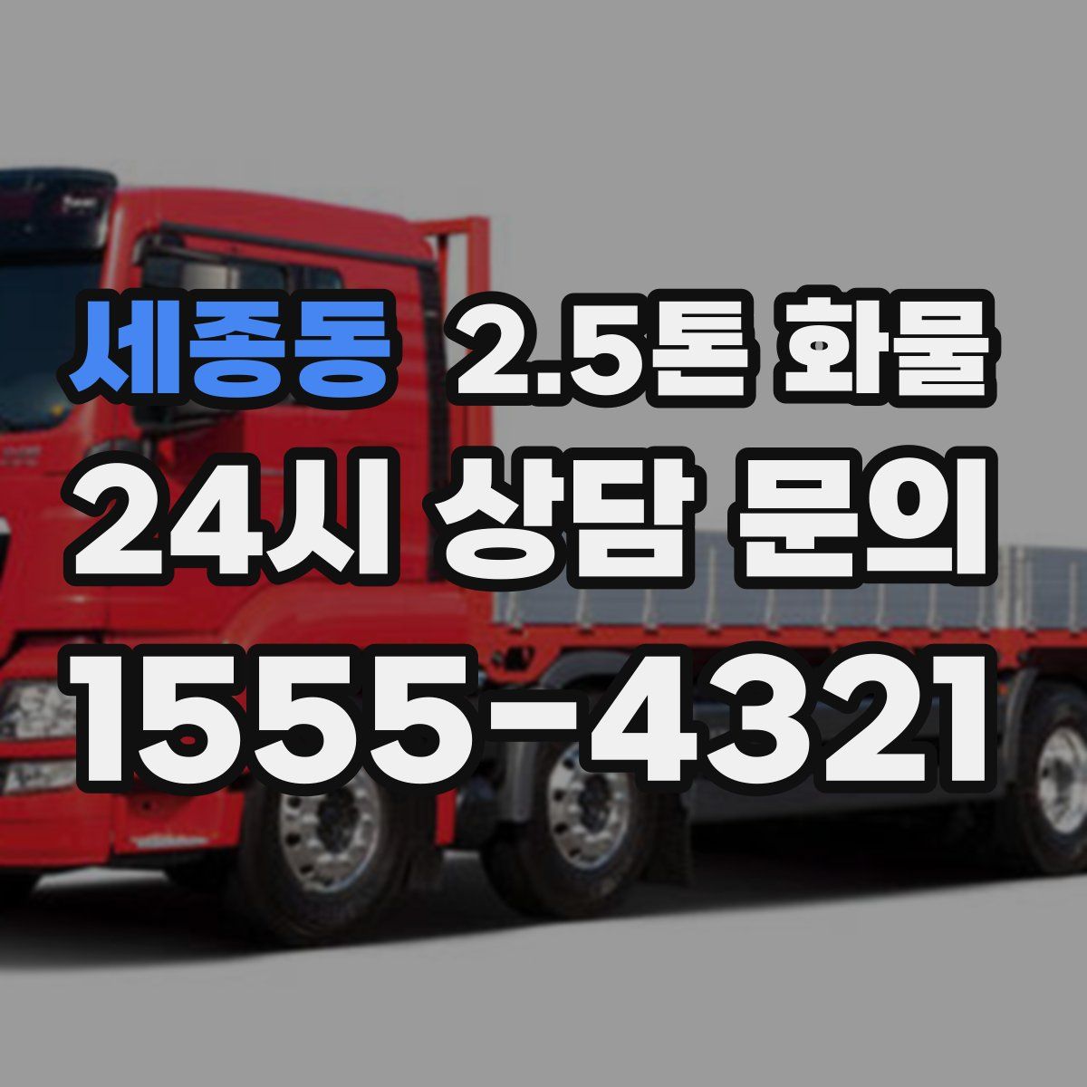 세종동 2.5톤 화물