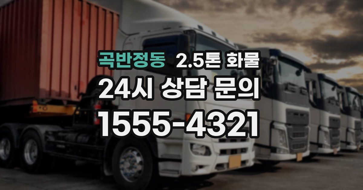 곡반정동 2.5톤 화물