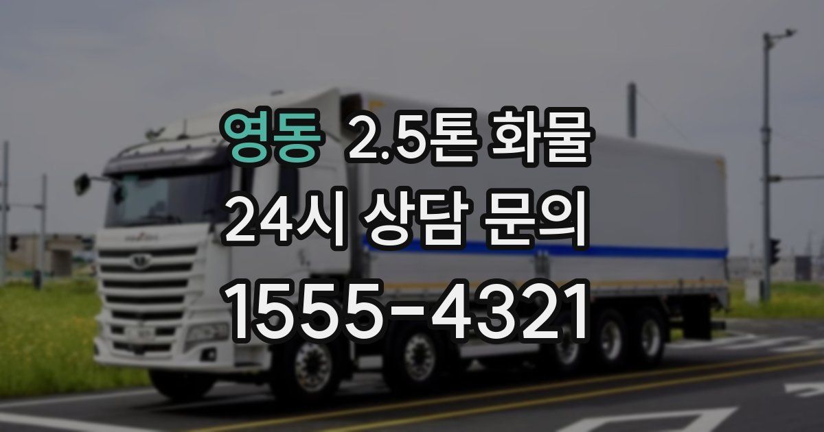 영동 2.5톤 화물