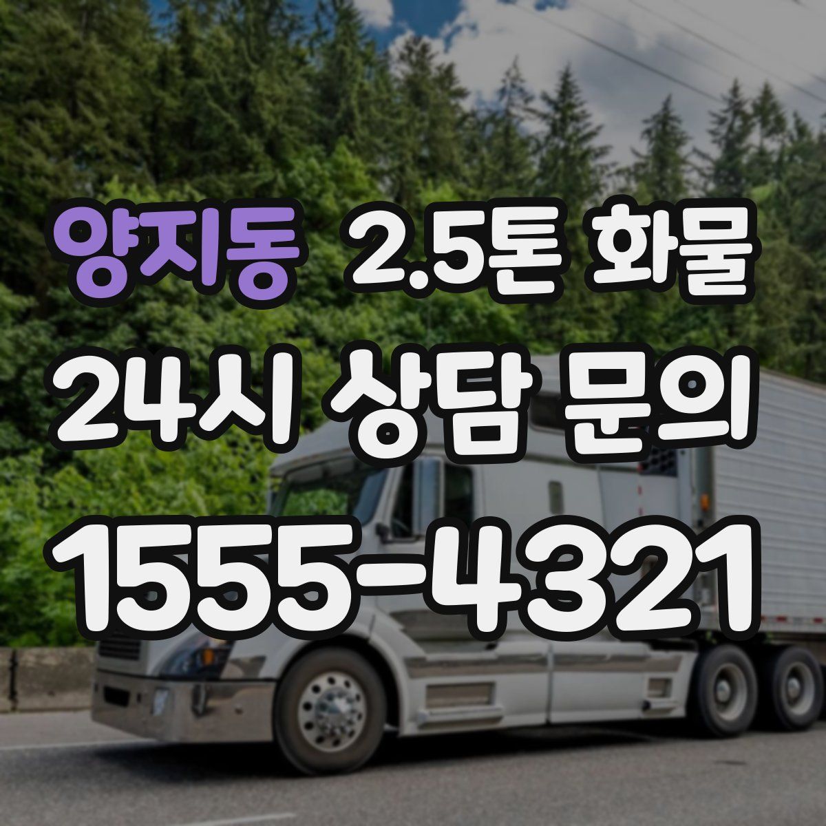 양지동 2.5톤 화물