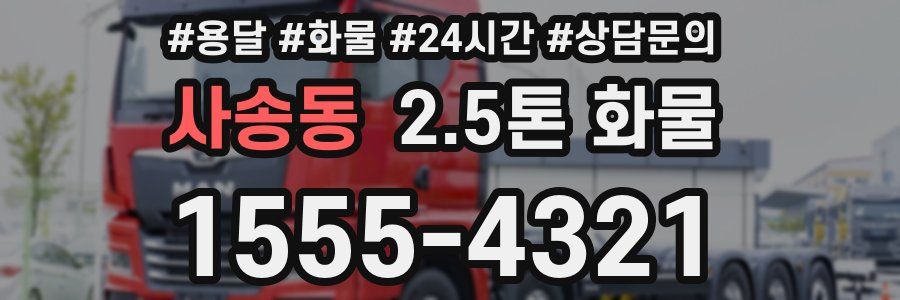 사송동 2.5톤 화물