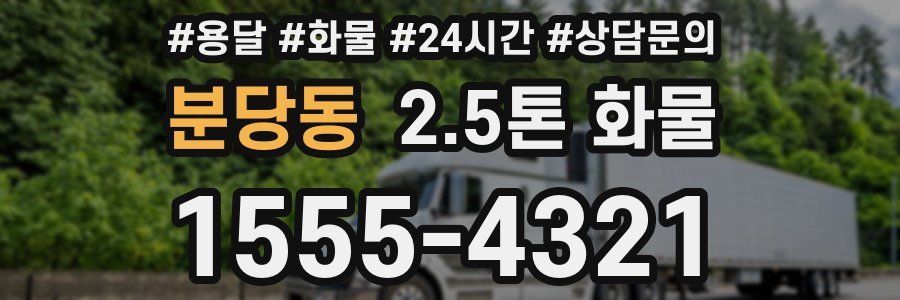 분당동 2.5톤 화물