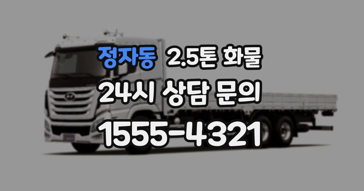 정자동 2.5톤 화물
