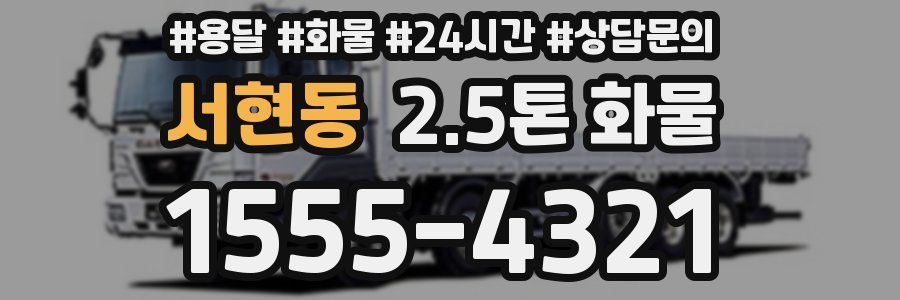 서현동 2.5톤 화물