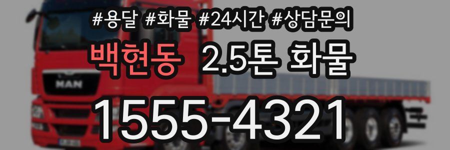 백현동 2.5톤 화물