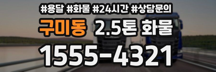 구미동 2.5톤 화물