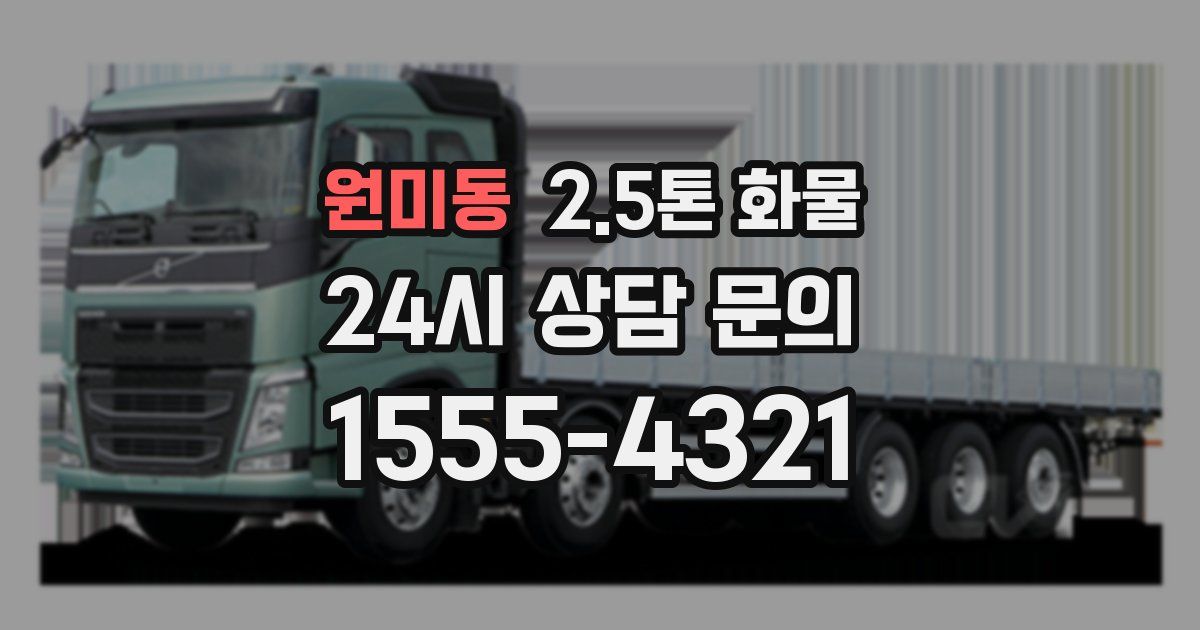 원미동 2.5톤 화물